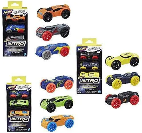 Nerf Nitro C0776 Foam Cars - Pack of 3