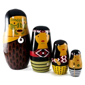NZ Nesting Dolls Maori Whanau