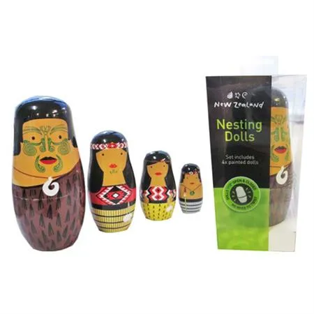 NZ Nesting Dolls Maori Whanau