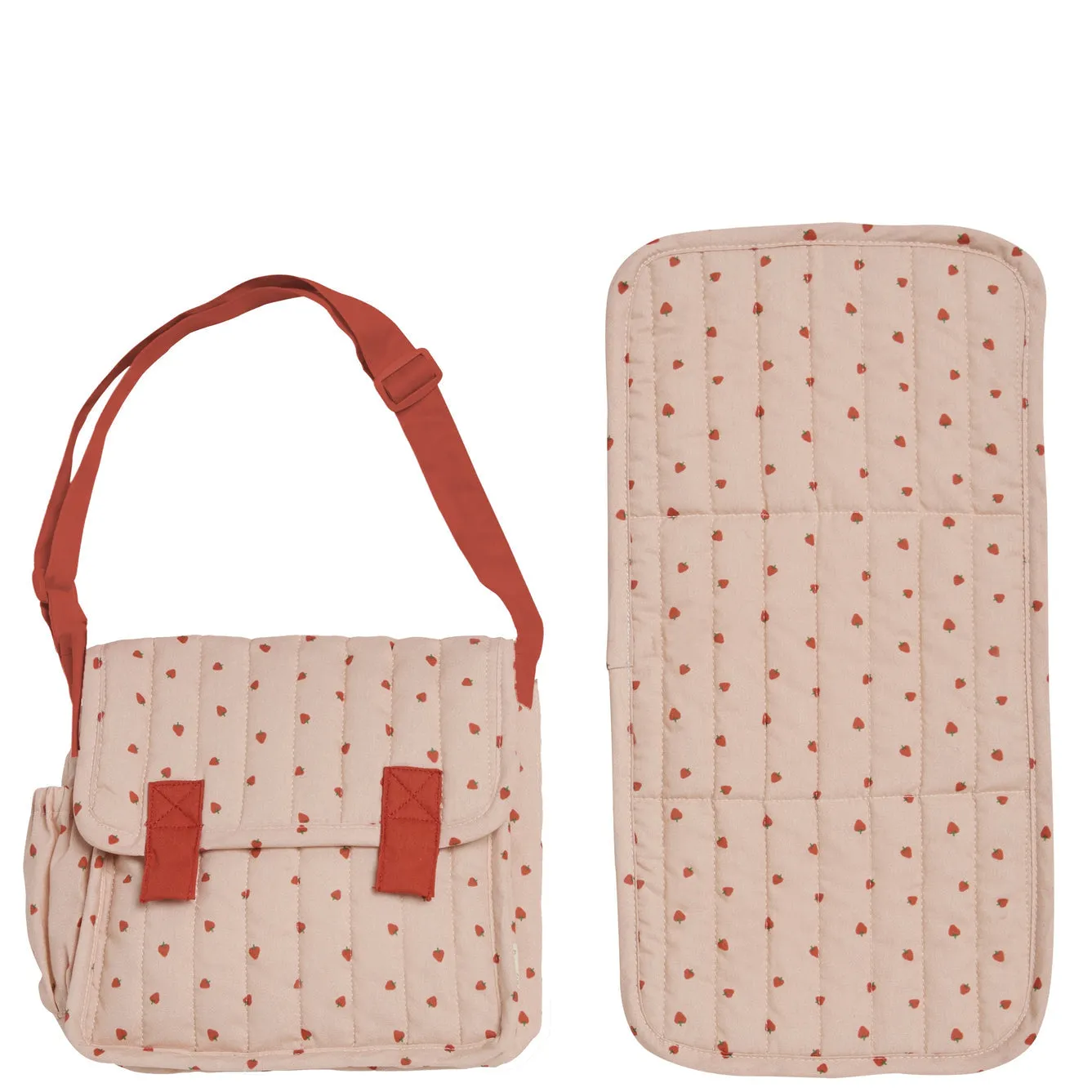 Olli Ella Dinkum Doll Carrie Convertible Changing Set | Strawberry