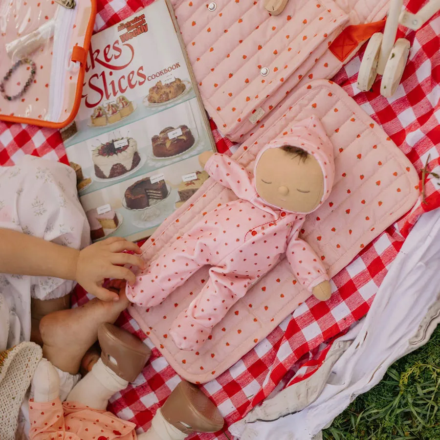 Olli Ella Dinkum Doll Carrie Convertible Changing Set | Strawberry