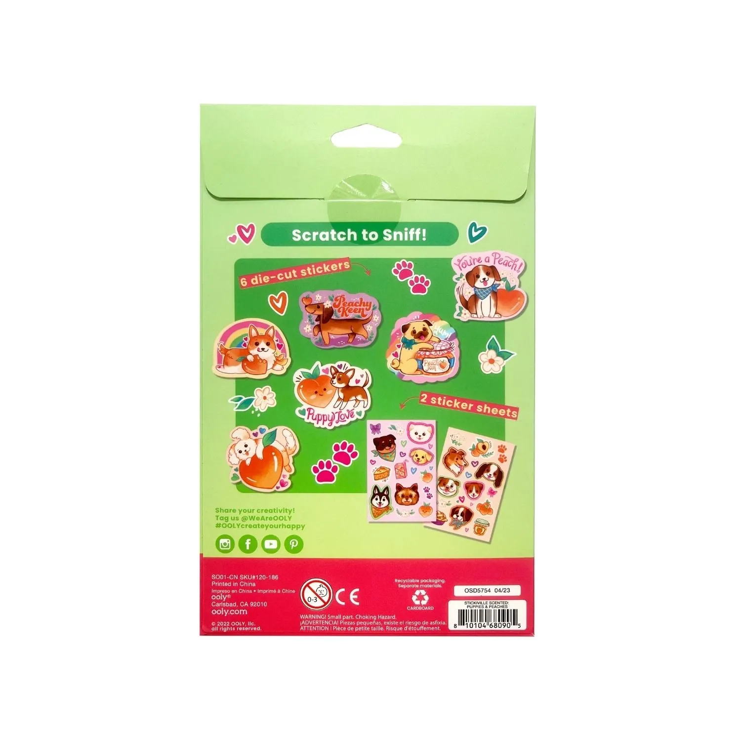 Ooly Stickiville Scented Stickers | Puppies and Peaches