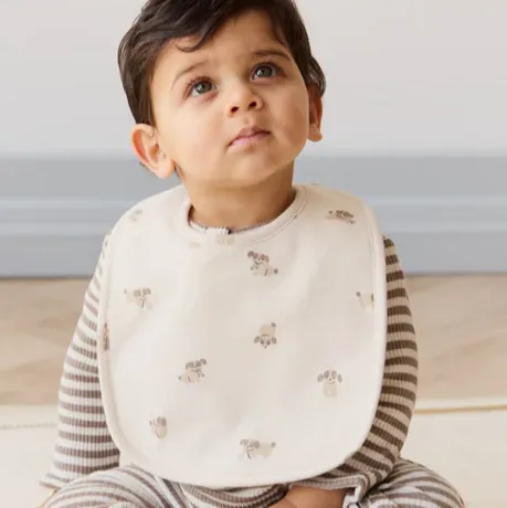 Organic Cotton Bib | Sasha Puppy Tofu