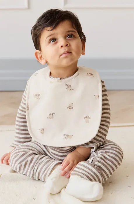 Organic Cotton Bib | Sasha Puppy Tofu
