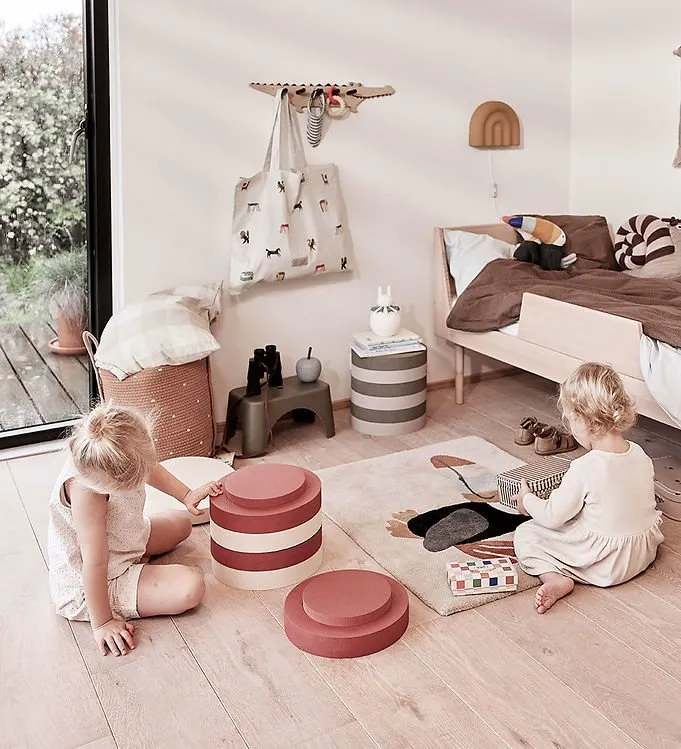 OYOY: Iro Stacking Stool - Vanilla / Nut