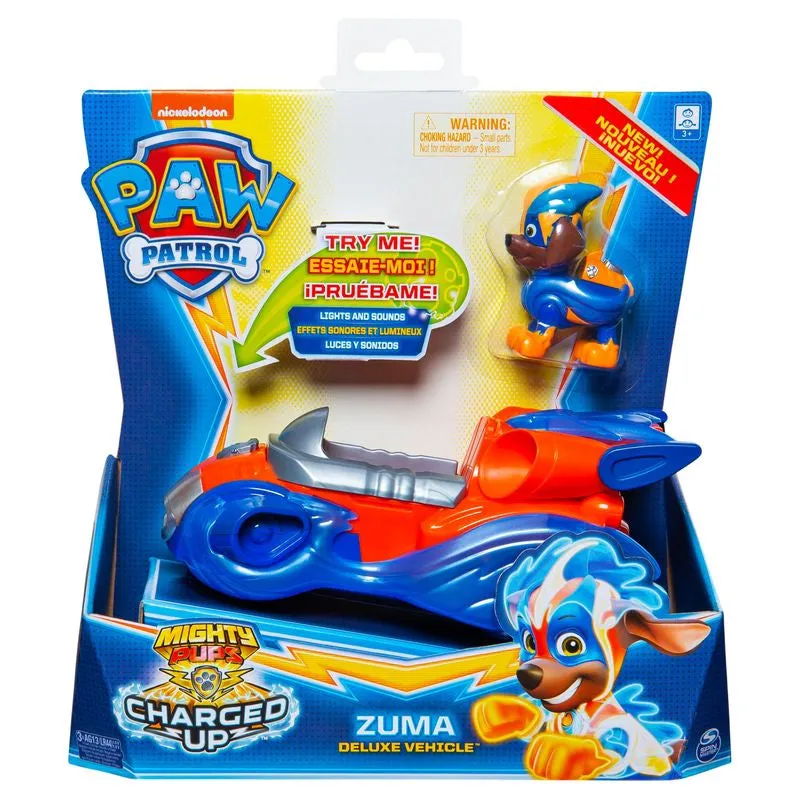 PAW Patrol Mighty Pups Charged Up Themed Vehicle Zuma Deluxe Vehicle