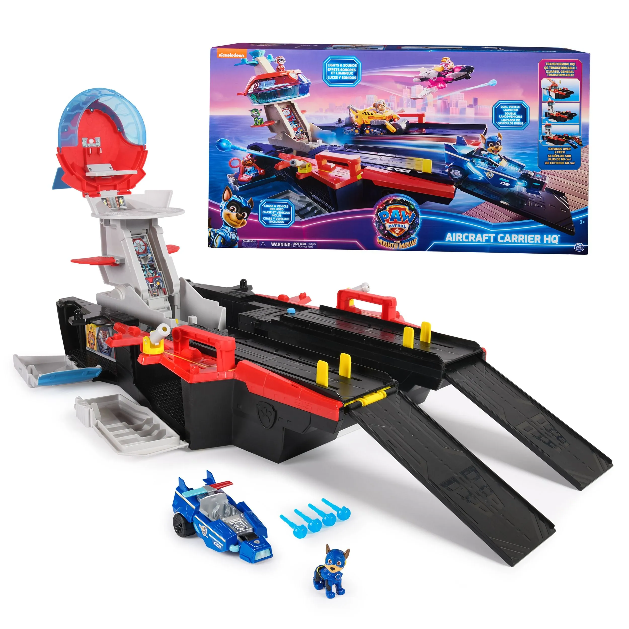 PAW Patrol The Mighty Movie Aircraft Carrier HQ