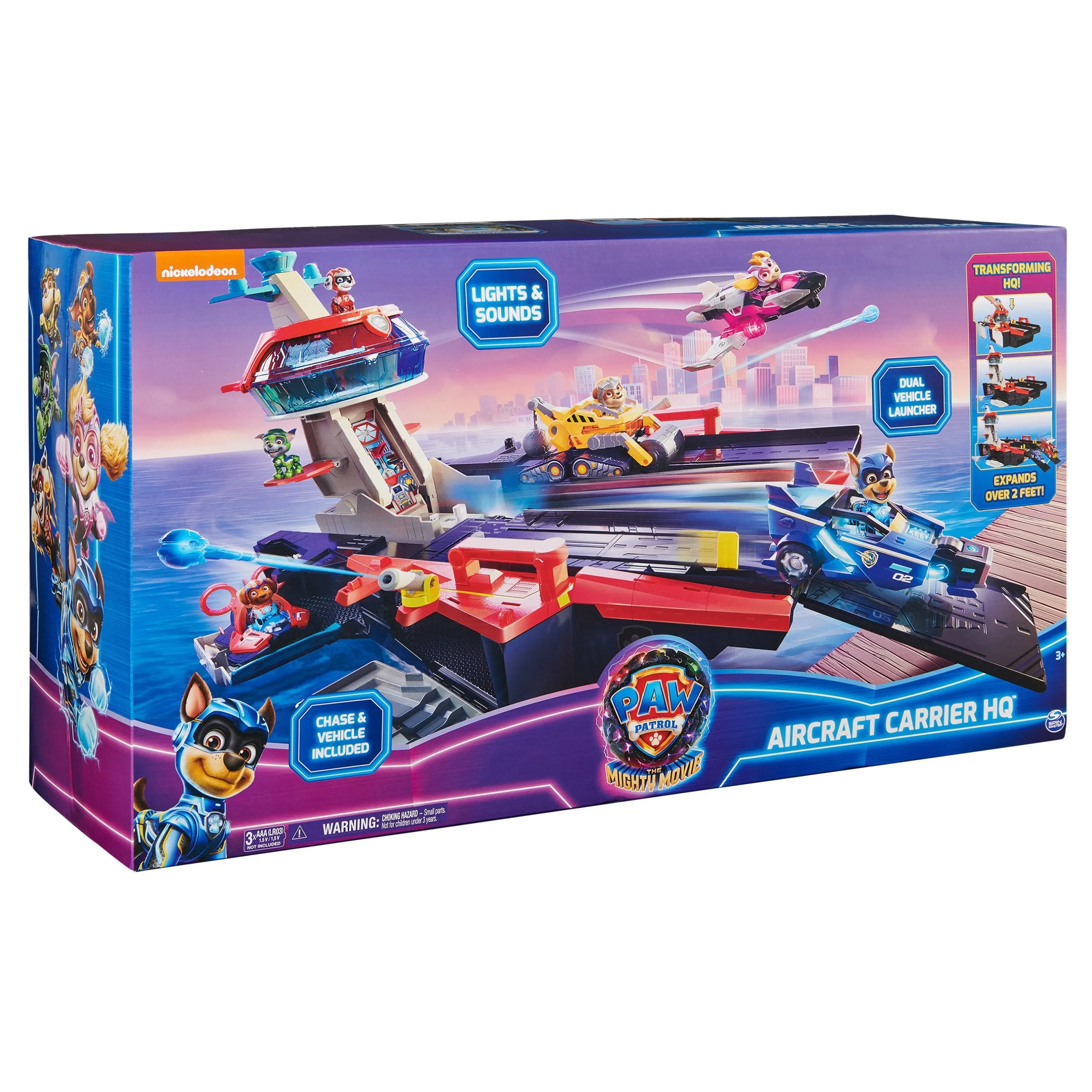 PAW Patrol The Mighty Movie Aircraft Carrier HQ