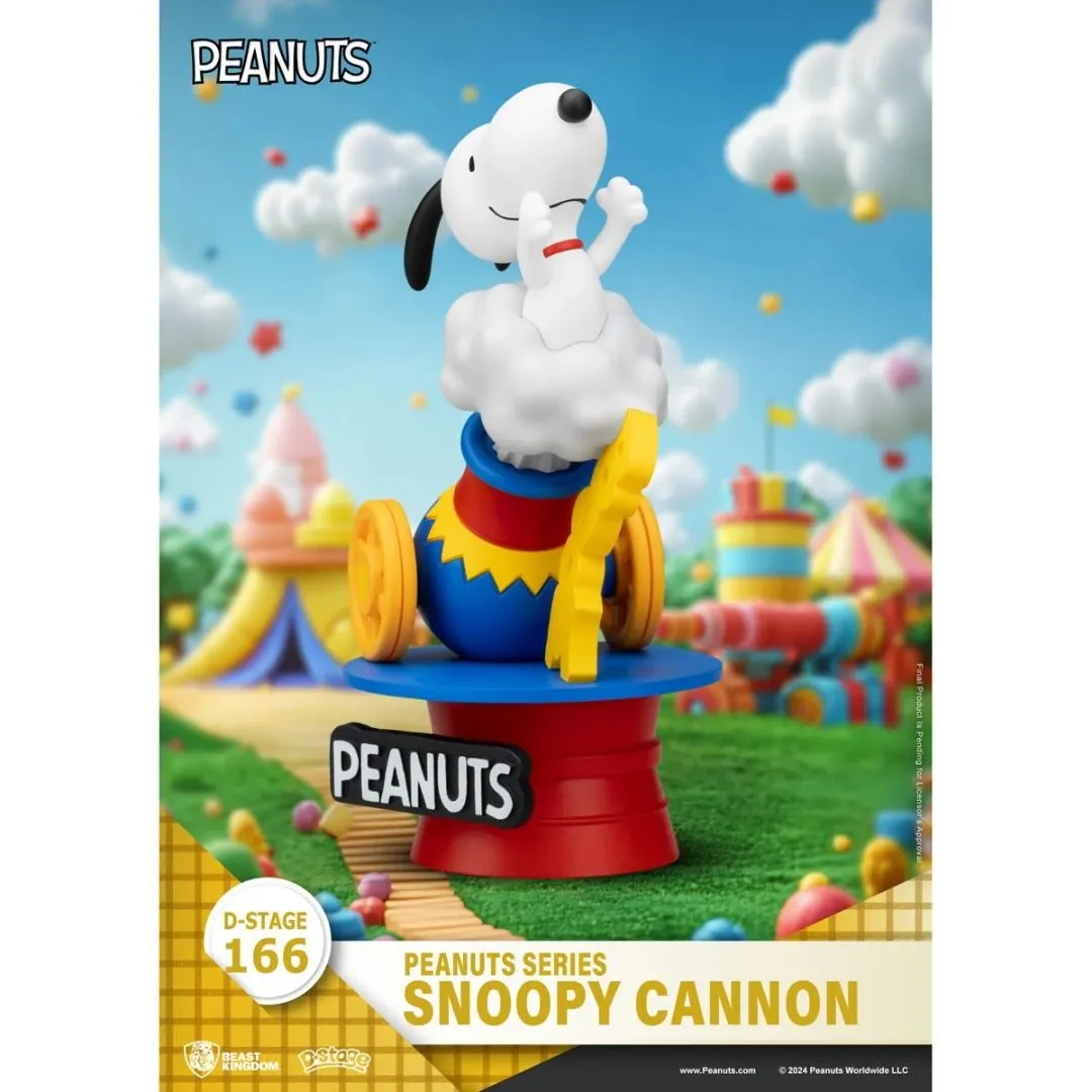 Peanuts Snoopy Cannon D-Stage Statue By Beast Kingdom