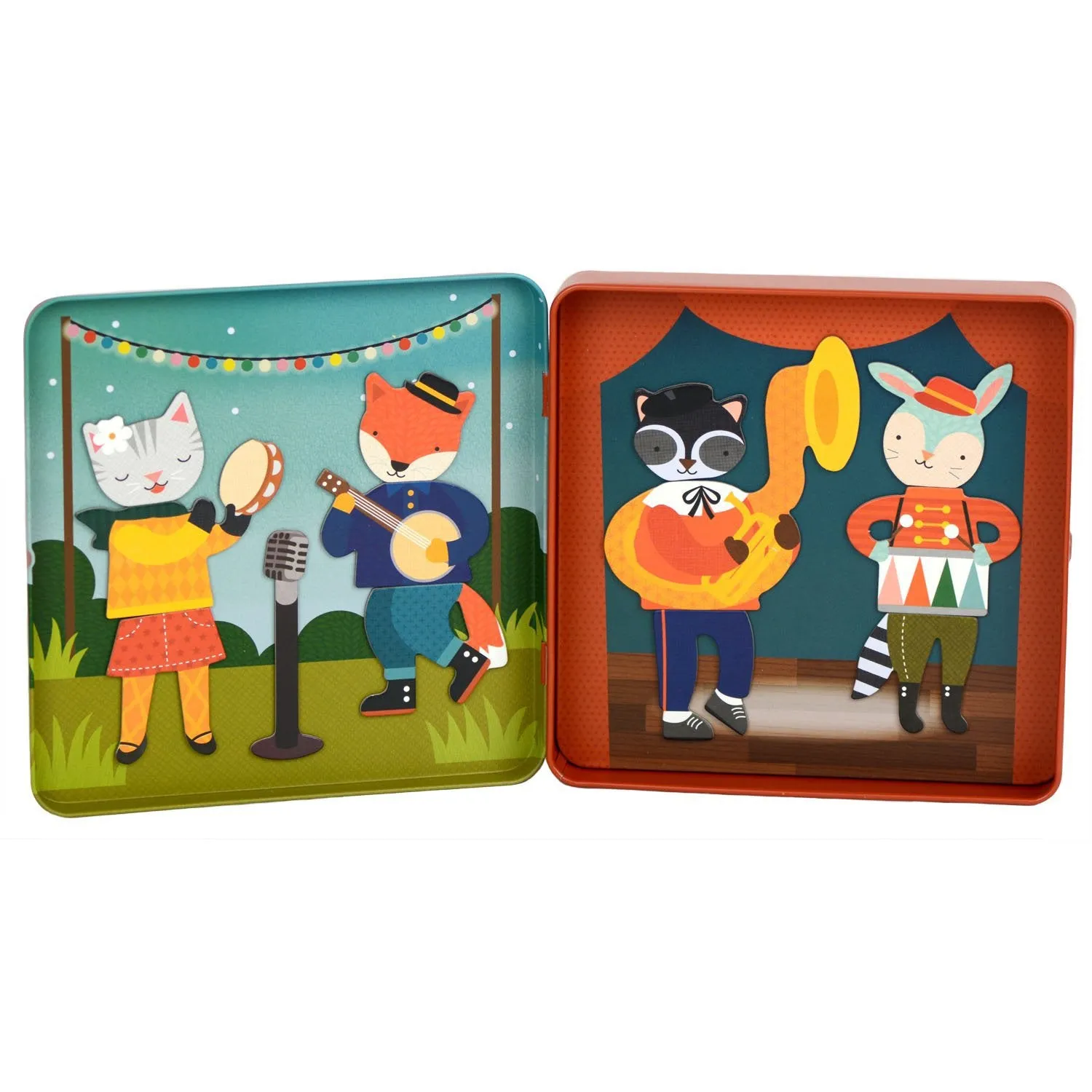 Petit Collage Magnetic Box - Animal Band