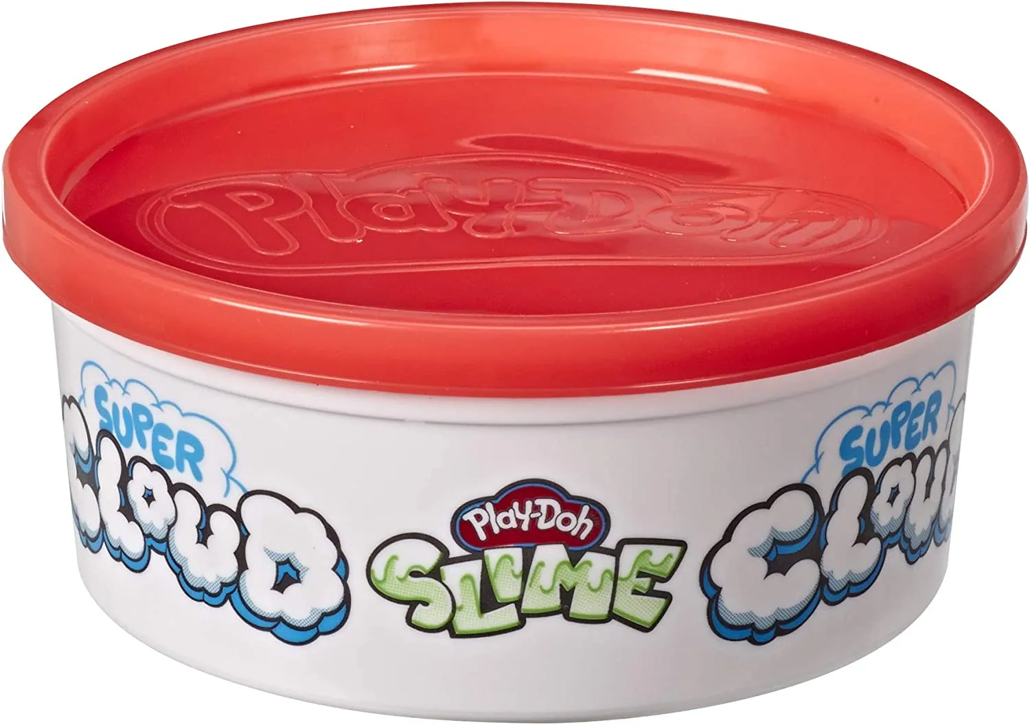 Play-Doh Super Cloud Slime Single Can Neon Red