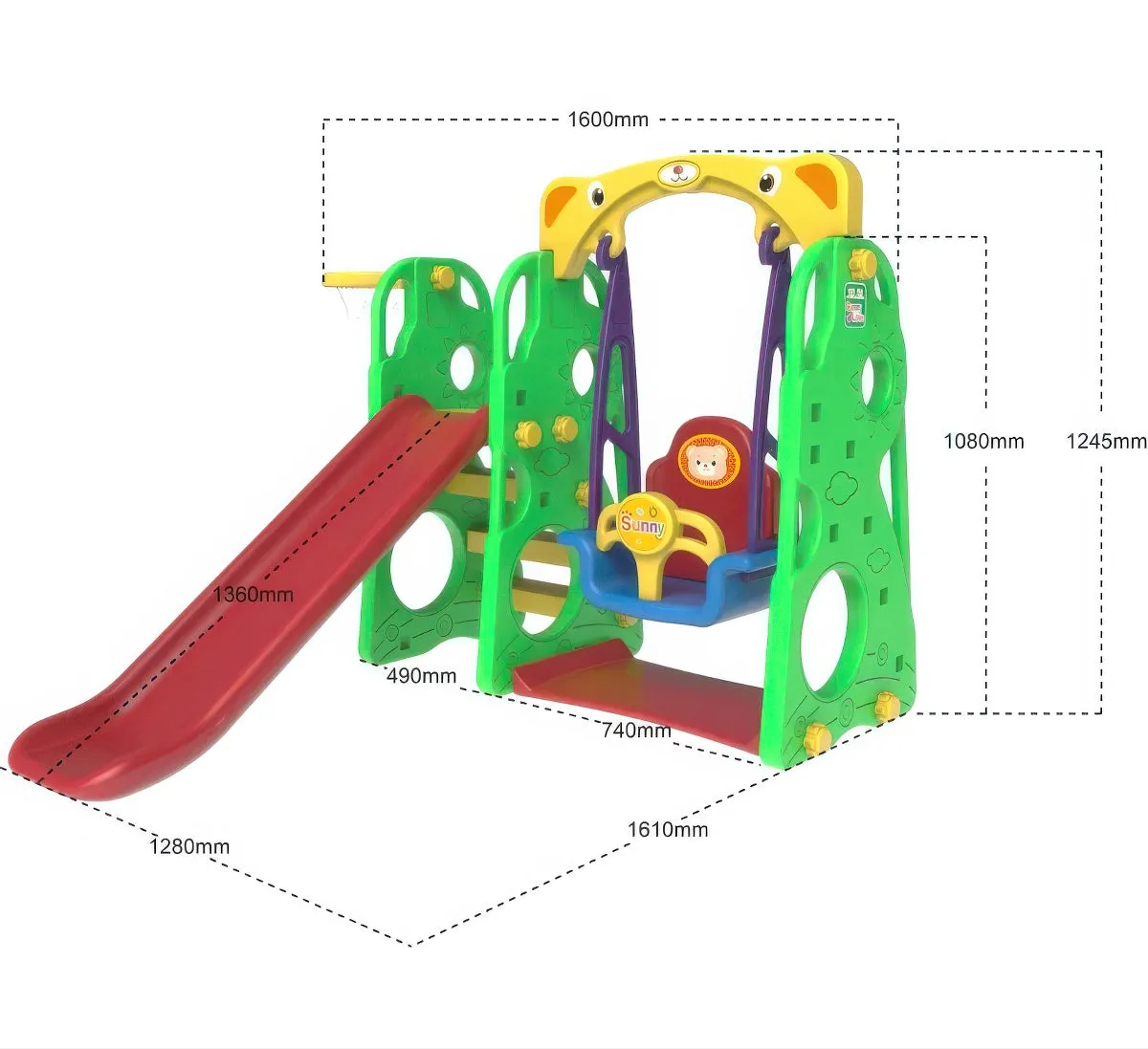 Playground with Swing and Slide
