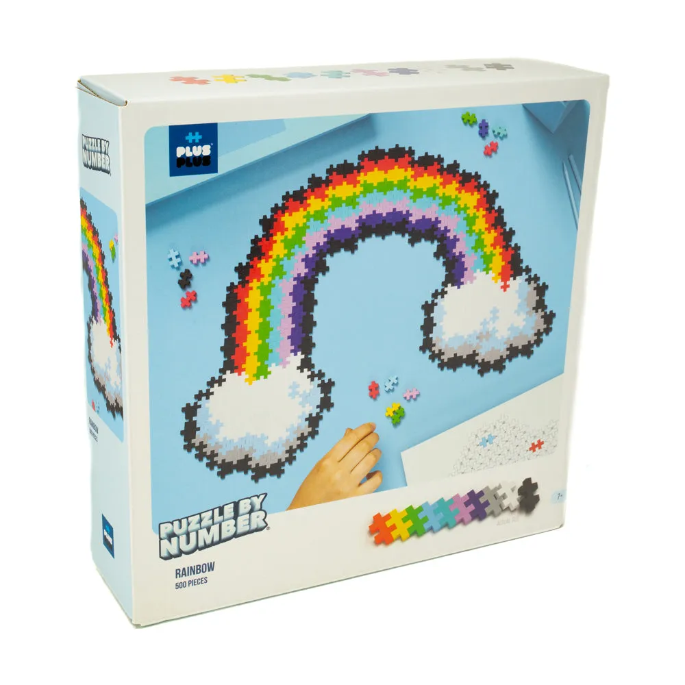 Plus-Plus Puzzle By Number - Rainbow Jigsaw Puzzle - 500 pc