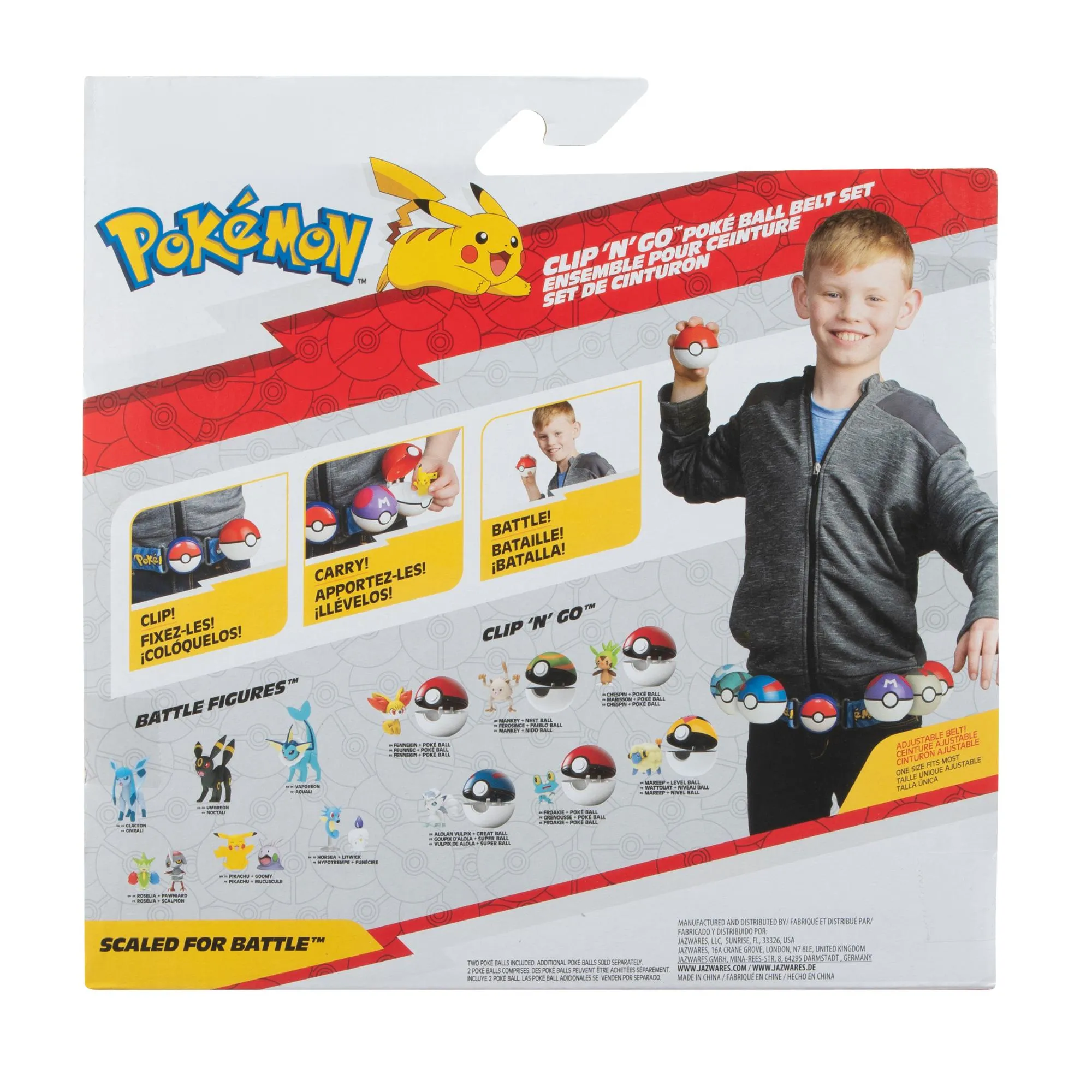Pokemon Clip N Go Poke Ball Belt Set - Great Ball & Net Ball With Squirtle #1