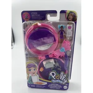 Polly Pocket Micro Clip & Comb Sleepover Compact Playset