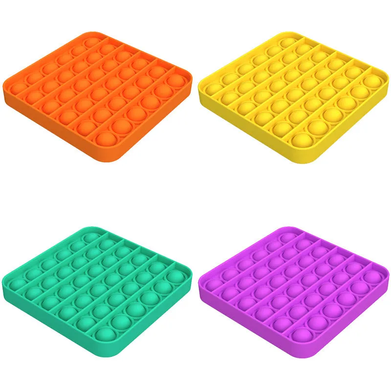 POPIT FIDGET TOY SQUARE ASSORTED COLOURS