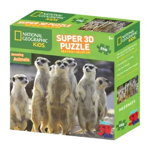 Prime 3D 150 Piece Puzzle Meerkats