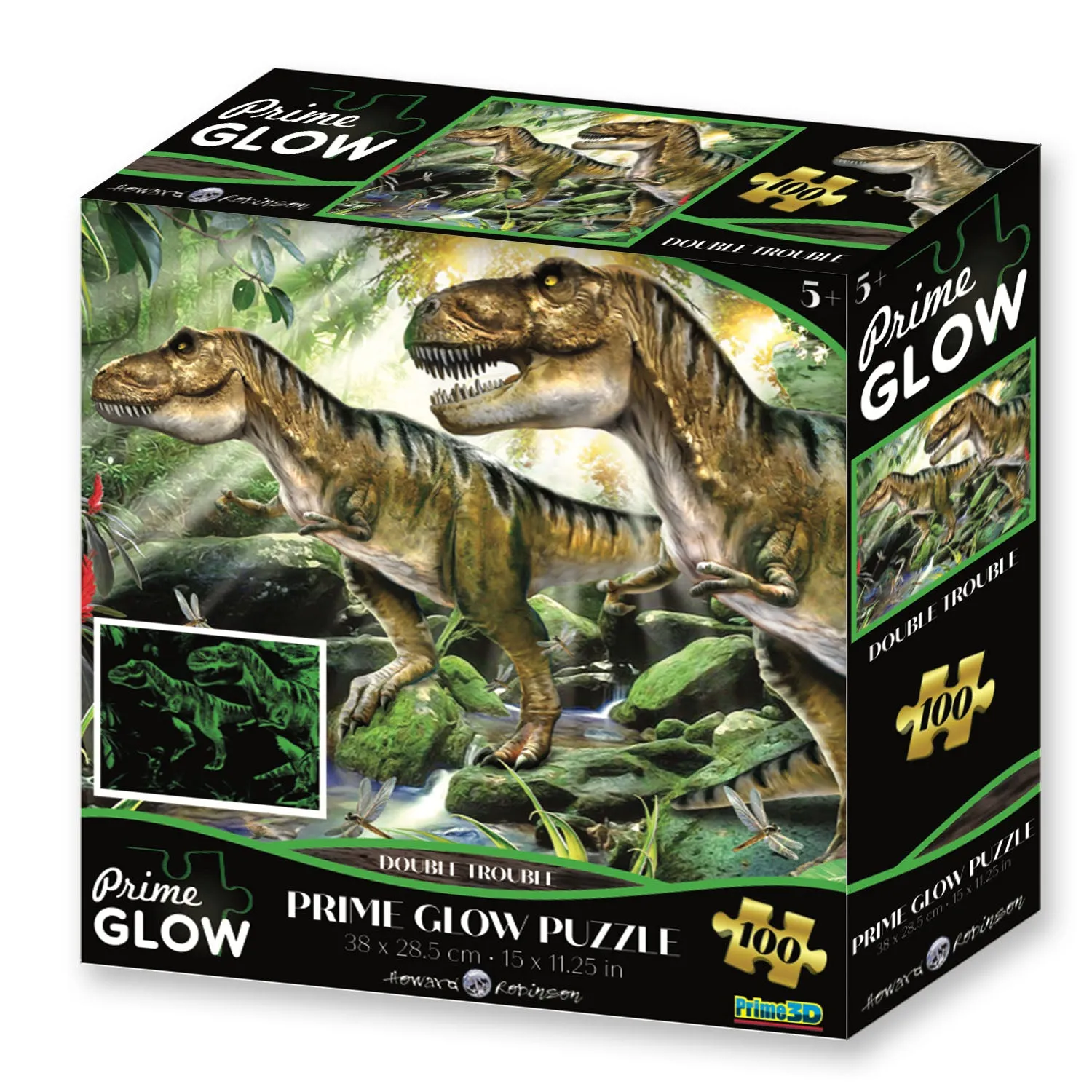 Prime 3D Super 3D Prime Glow In The Dark 100 Piece Puzzle Double Trouble