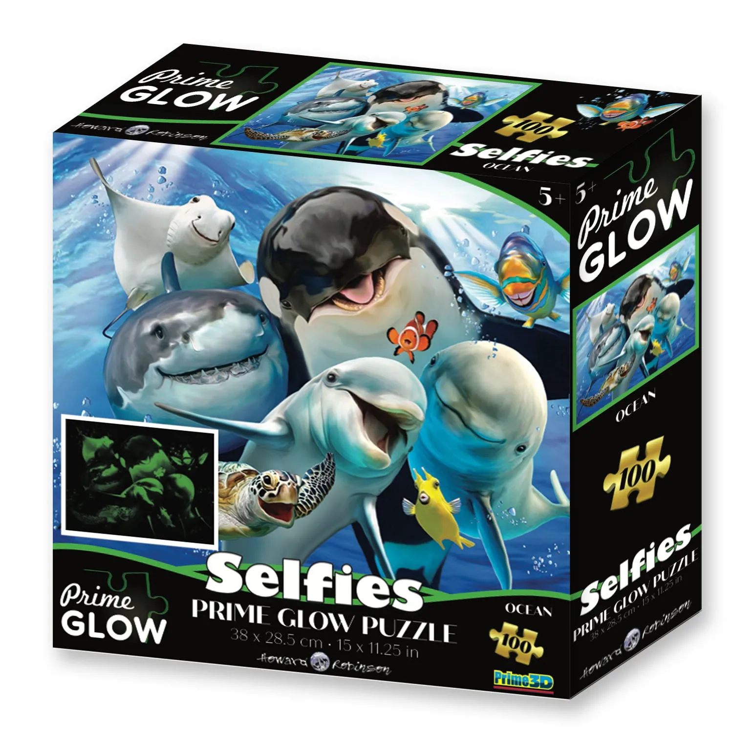 Prime 3D Super 3D Prime Glow In The Dark 100 Piece Puzzle Selfies Ocean