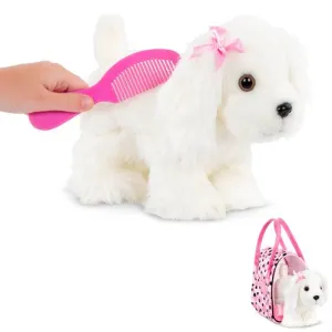 Pucci Pup Pink Polka Dot Print Bag With Maltese Pup