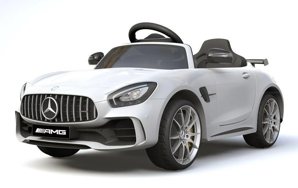 RICCO 6V 4.5A Two Motors Mercedes Benz GTR AMG Licenced Battery Powered Kids Electric Ride-On Toy Car, Green
