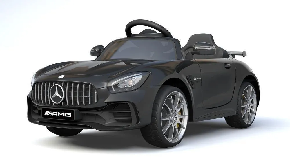 RICCO 6V 4.5A Two Motors Mercedes Benz GTR AMG Licenced Battery Powered Kids Electric Ride-On Toy Car, Green