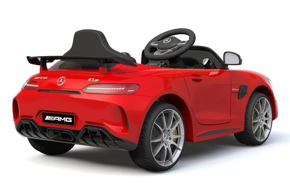 RICCO 6V 4.5A Two Motors Mercedes Benz GTR AMG Licenced Battery Powered Kids Electric Ride-On Toy Car, Green