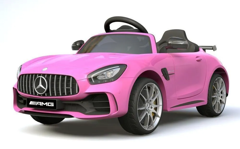 RICCO 6V 4.5A Two Motors Mercedes Benz GTR AMG Licenced Battery Powered Kids Electric Ride-On Toy Car, Green