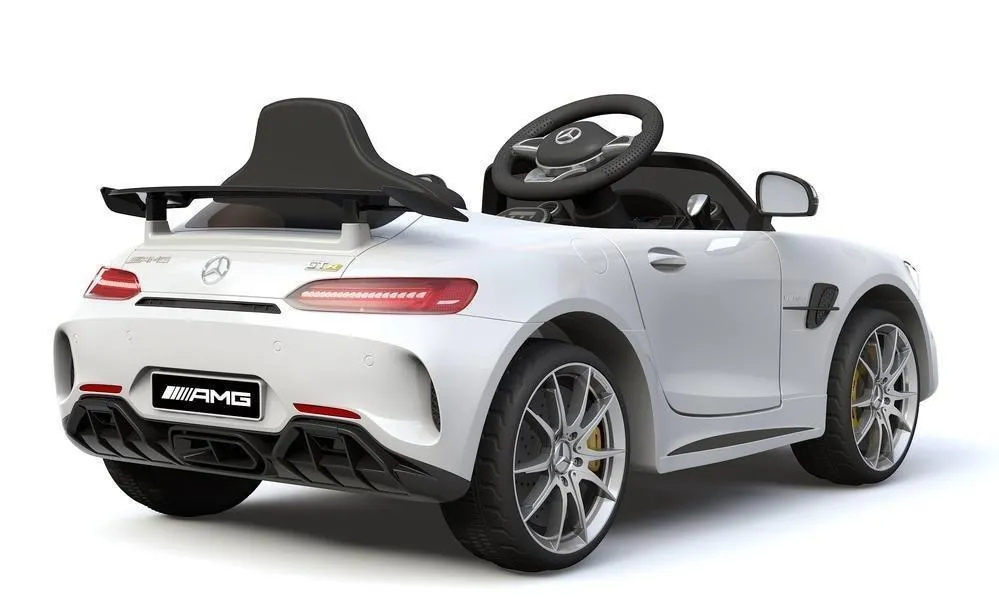 RICCO 6V 4.5A Two Motors Mercedes Benz GTR AMG Licenced Battery Powered Kids Electric Ride-On Toy Car, Green