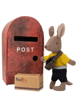 Rugaroo The Postie | Kangaroo Doll with bag in Post Box: NEW ARRIVAL BACK IN STOCK