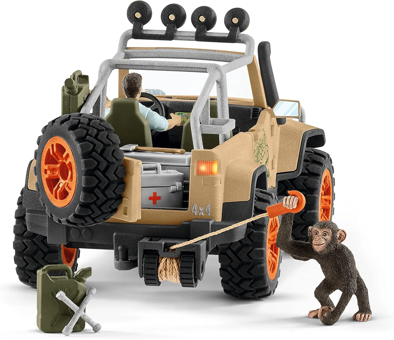 SCHLEICH 42410 4x4 Vehicle with Winch Wild Life Toy Playset for Kids Aged 3 