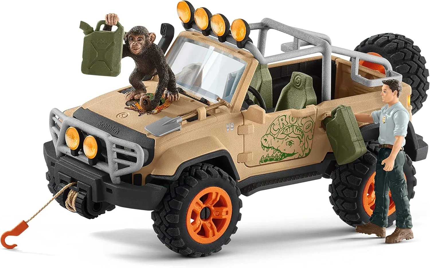 SCHLEICH 42410 4x4 Vehicle with Winch Wild Life Toy Playset for Kids Aged 3 