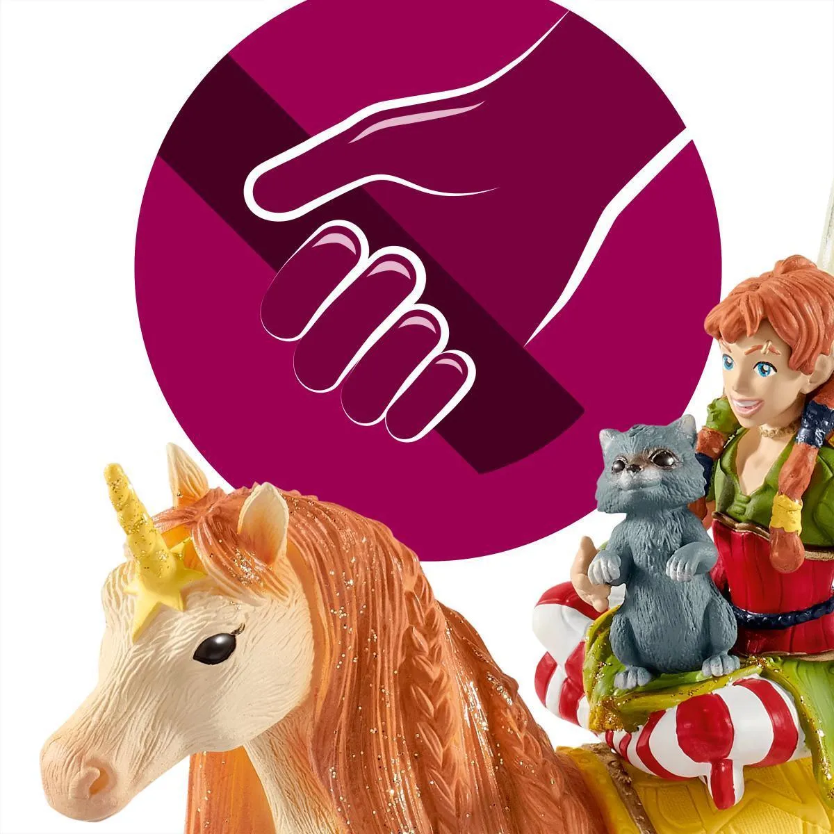 Schleich 70567 Fairy Marween With Glitter Unicorn Figure