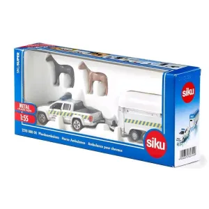 Siku 2310 1:55 Vw Amarok Horse Ambulance With Float & Horses