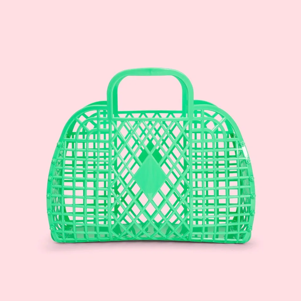 Small Retro Basket Jelly Bag - Green