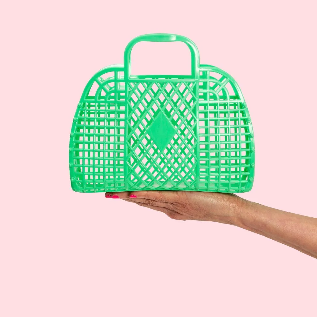Small Retro Basket Jelly Bag - Green