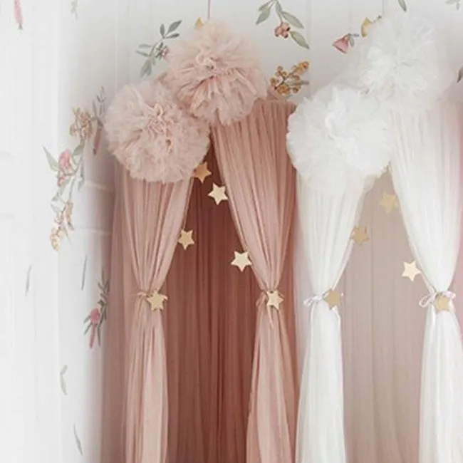 Spinkie Baby | Large Sparkle Pom Garland | Champagne