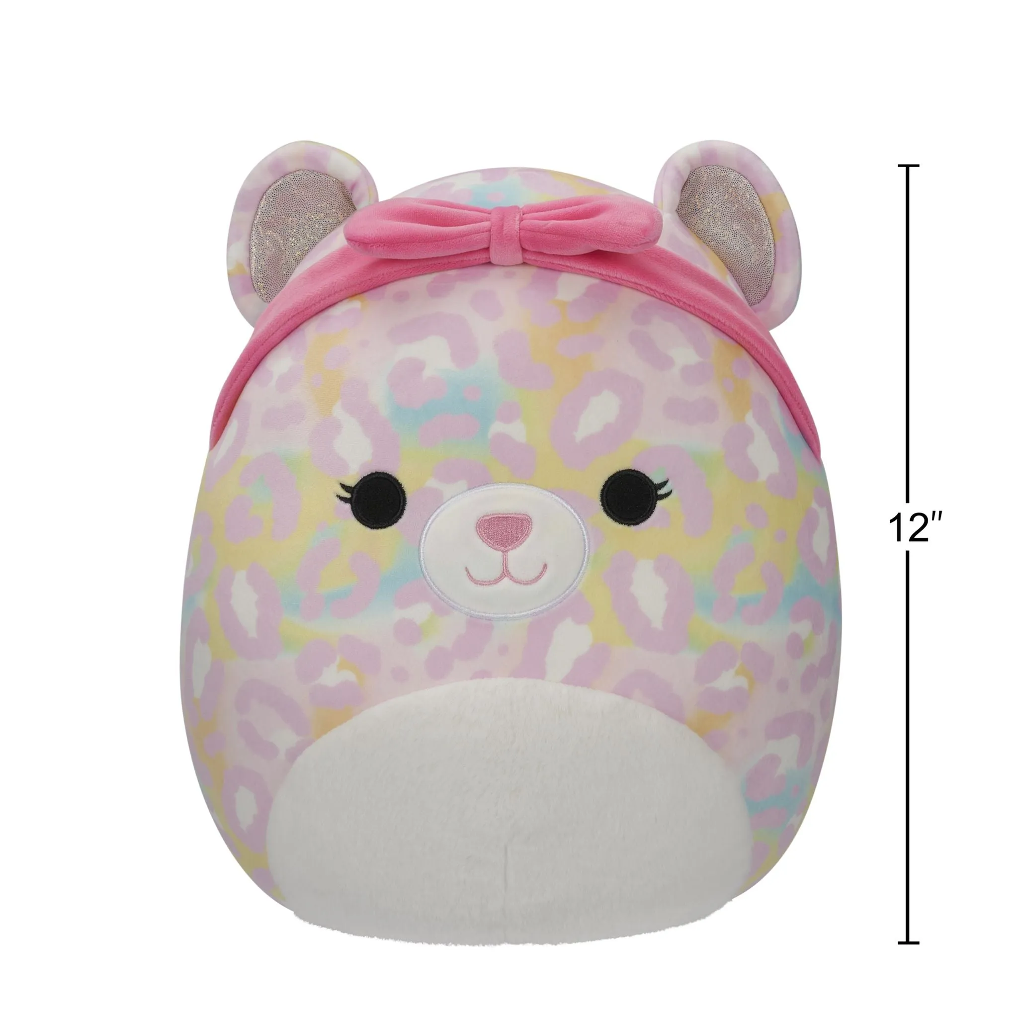 Squishmallows 12 Inch Plush Michaela The Pink Rainbow Leopard