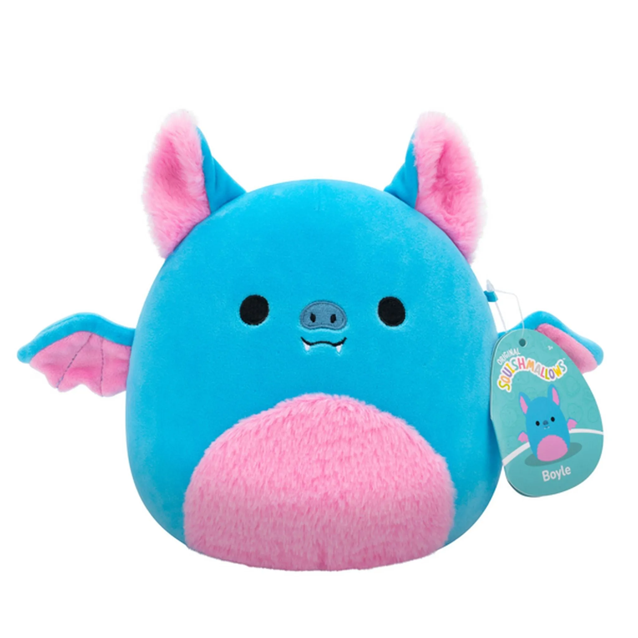 Squishmallows 7.5 Inch Plush S20 Boyle Blue Fruit Bat With Pink Belly
