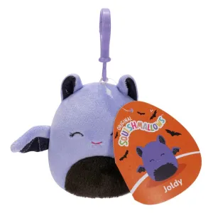 Squishmallows Season Halloween 3.5 Inch Plush Clip-On Joldy Purple Bat With Black Belly