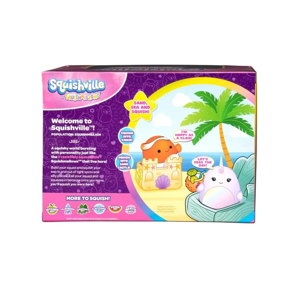 Squishmallows Squishville Mini Plush Accessory Set Beach Set
