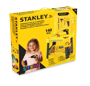 Stanley Jr. 140 Piece Workbench Tool Set & Power Drill