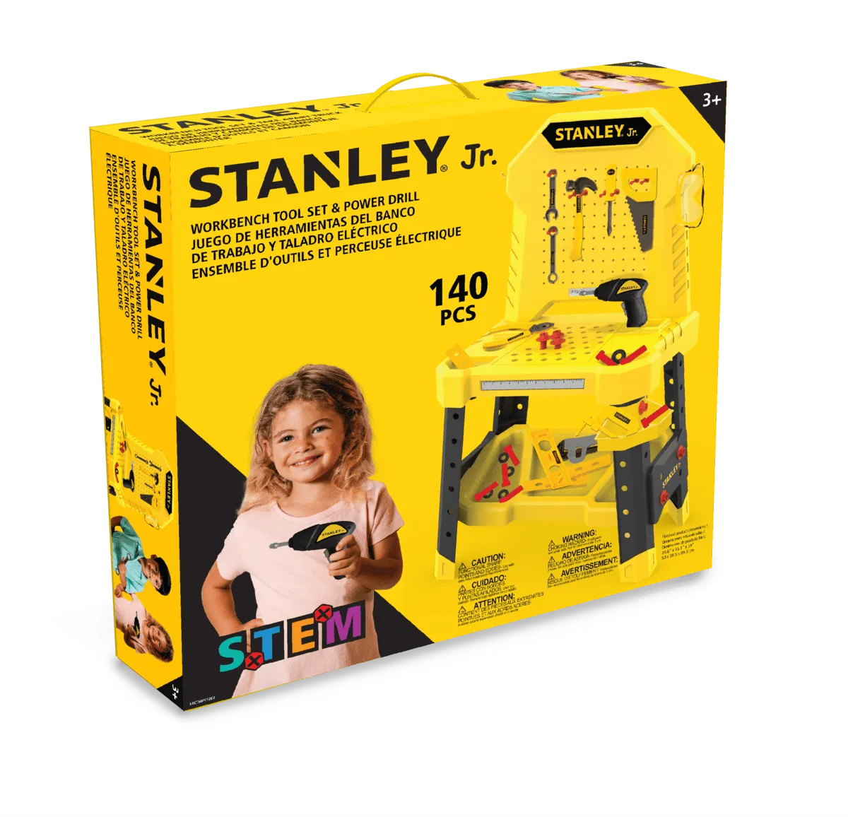 Stanley Jr. 140 Piece Workbench Tool Set & Power Drill