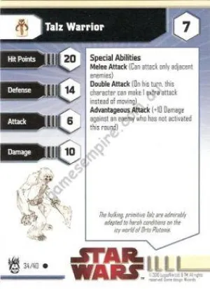 Star Wars Miniatures The Dark Times 34 Talz Warrior