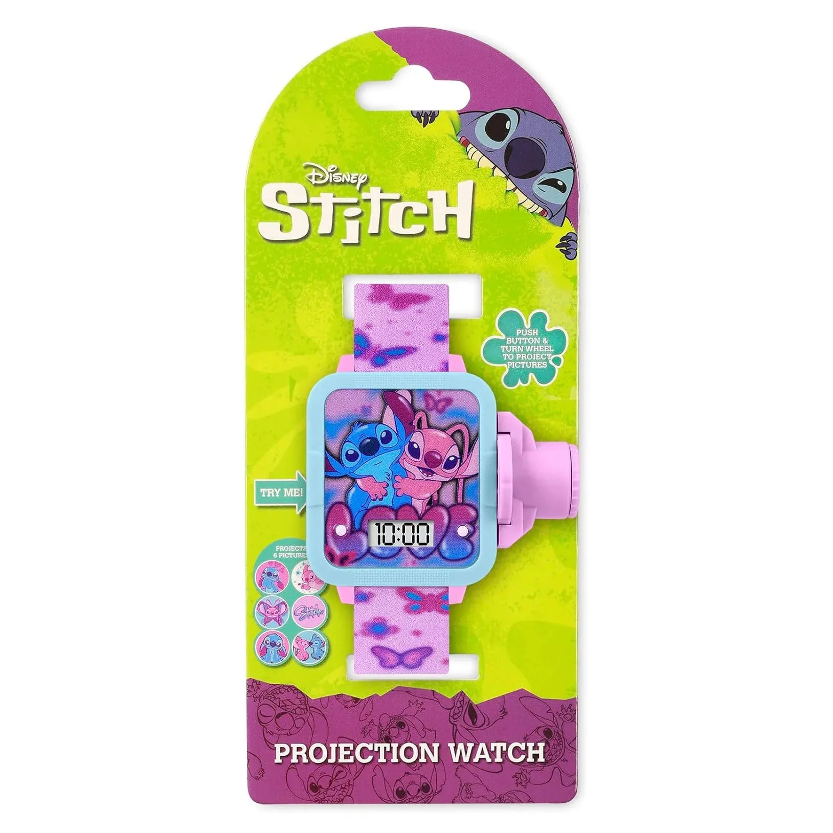 Stitch Angel Pink Adjustable Digital Projection Watch