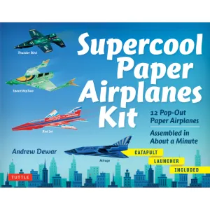 Supercool Paper Airplanes Kit: 12 Pop-Out Paper Airplanes