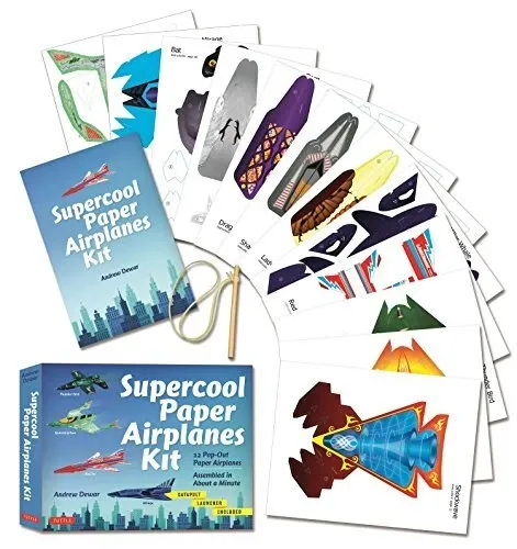 Supercool Paper Airplanes Kit: 12 Pop-Out Paper Airplanes