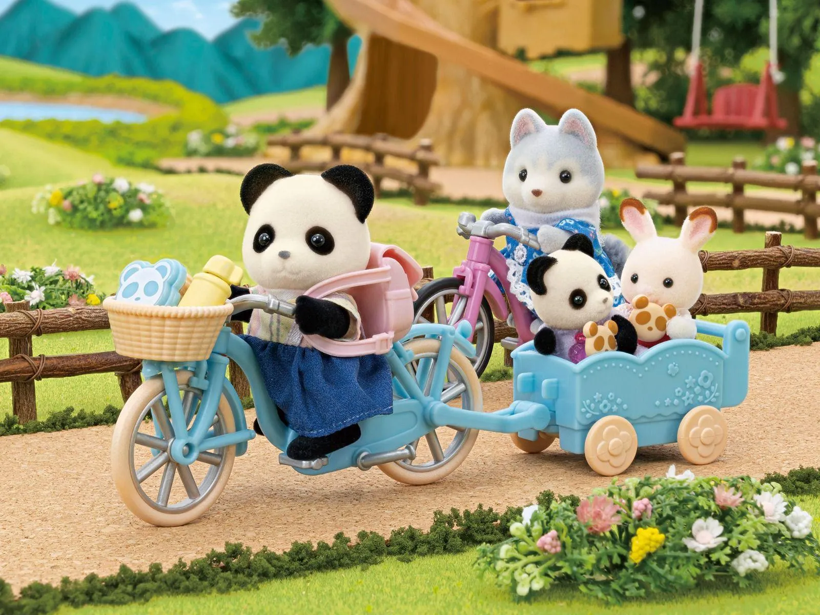 Sylvanian Families Cycle & Skate Set - Panda Girl