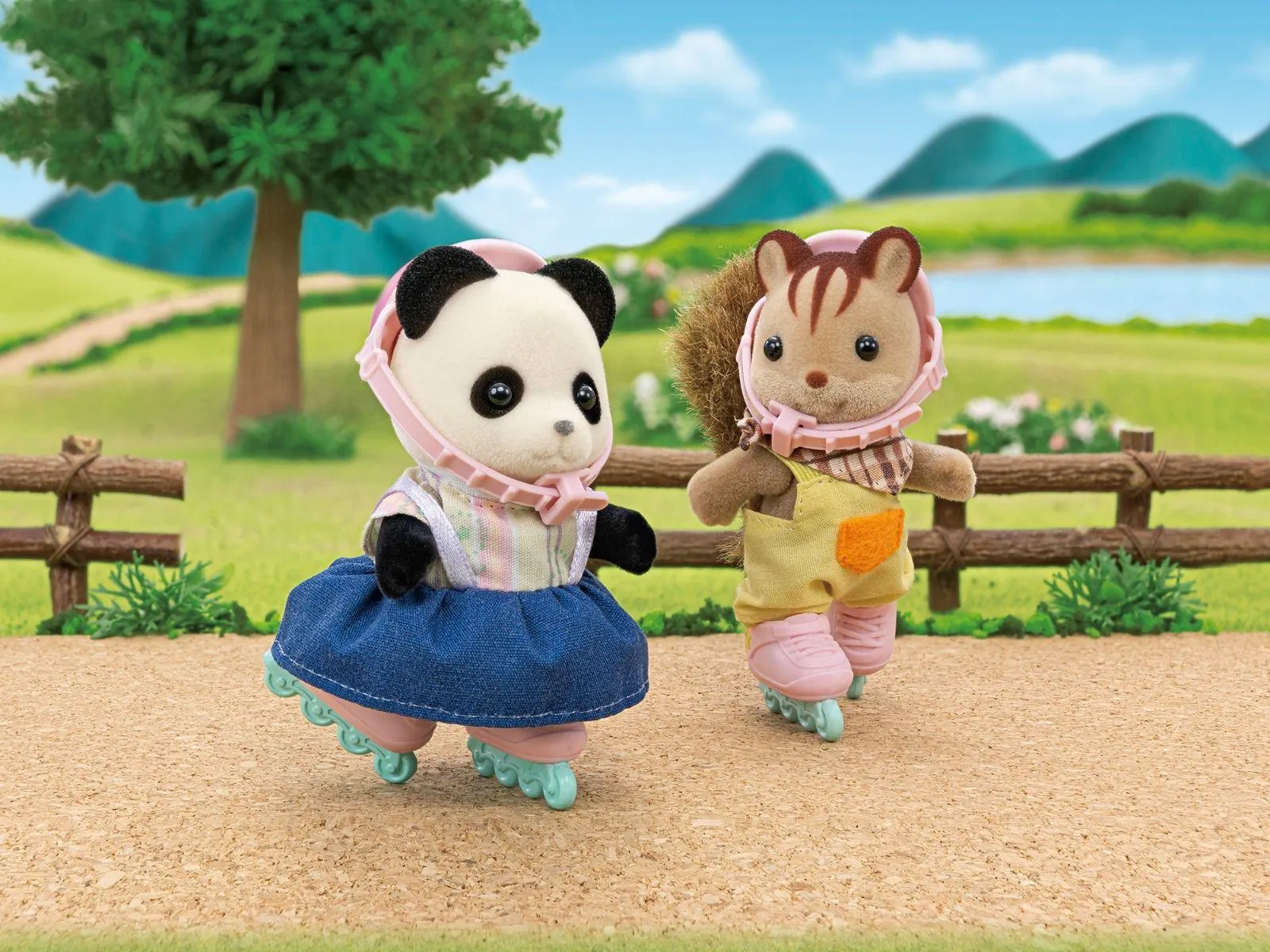 Sylvanian Families Cycle & Skate Set - Panda Girl