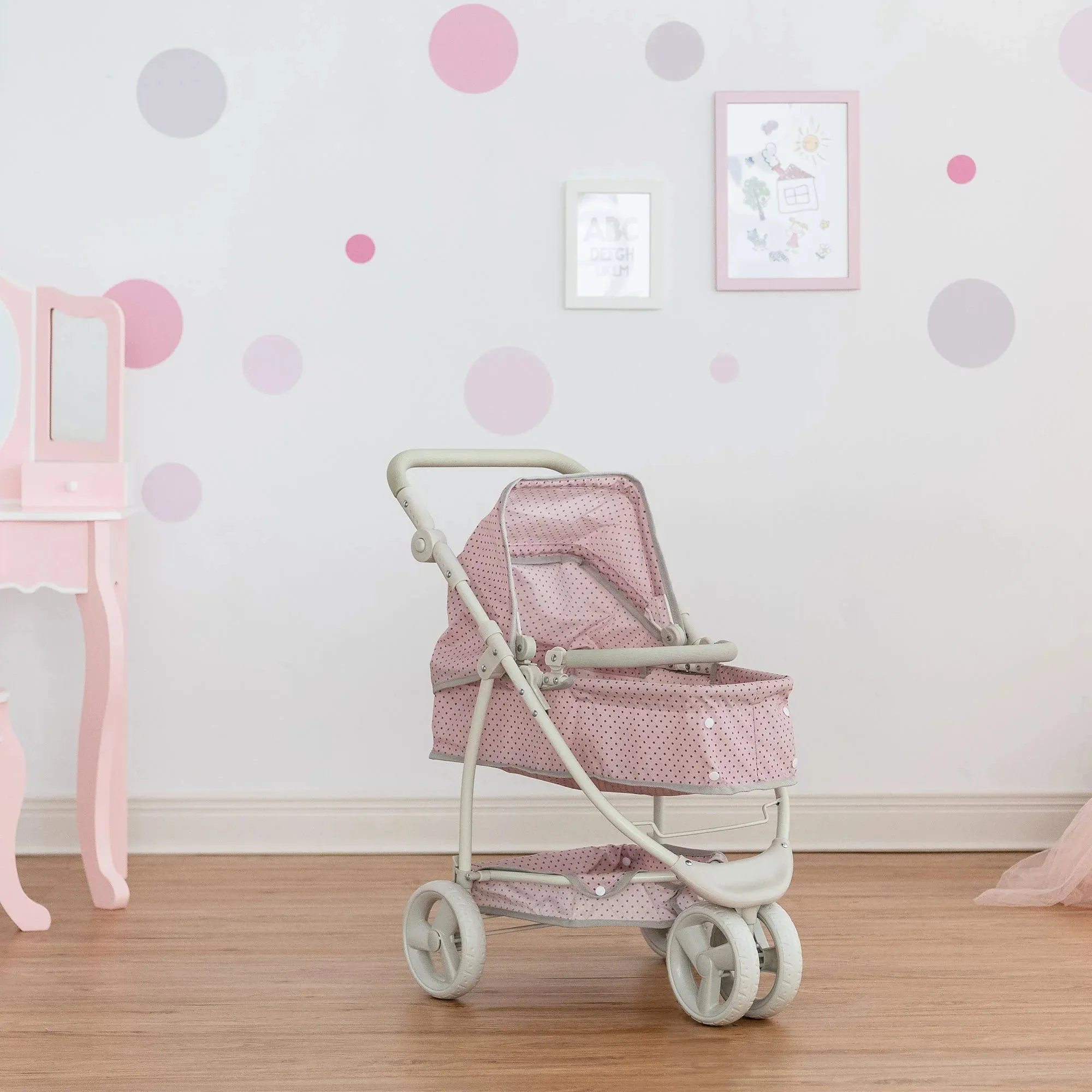 Teamson Olivias Little World 2-In-1 Multi-Positional Kids Baby Doll Pram